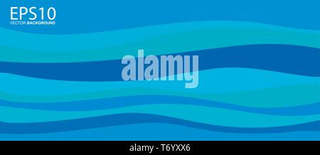 Abstract Blue Wave bunten Hintergrund. Stock Vektor