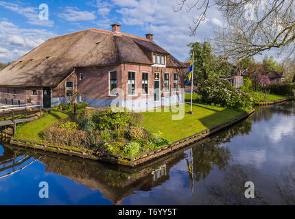 Typisch holländischen Dorf Giethoorn, Niederlande Stockfoto