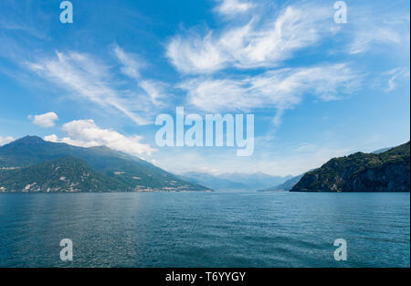 Comer See (Italien)-Blick vom Schiff Stockfoto