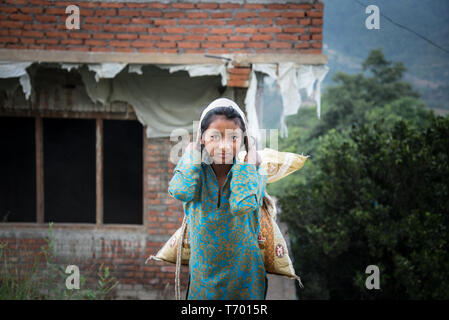 Kind in Nepal Stockfoto