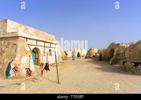 Bleibt der Installationen der Film Star Wars in Ong Jemel, Tunesien. Stockfoto