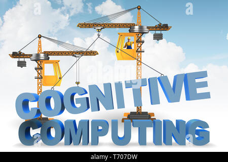 Die Cognitive Computing Konzept - 3D-Rendering Stockfoto