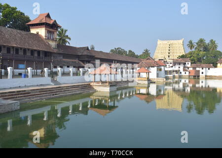 Sree Padmanabhaswamy Temple, der weltweit reichsten Tempel, Kerala, Indien Stockfoto