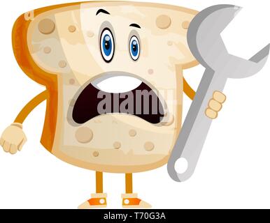 Arbeiten Brot illustration Vektor auf weißem Hintergrund Stock Vektor