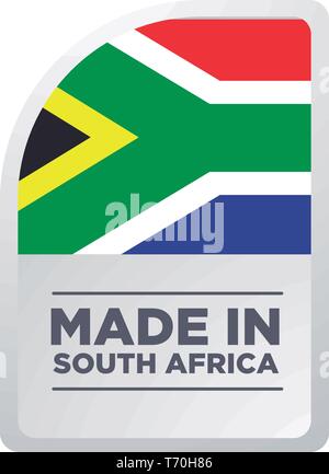 Hergestellt IN SÜDAFRIKA Stock Vektor
