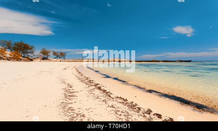 Sandstrand in Madagaskar Antsiranana Diego Suarez Stockfoto