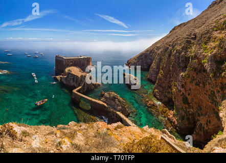 Festung in Berlenga Insel - Portugal Stockfoto