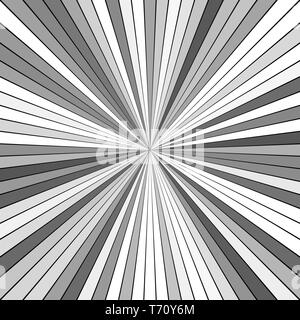 Grau abstrakte hypnotic ray Burst stripe Hintergrund - Vektor explosion Design Stock Vektor