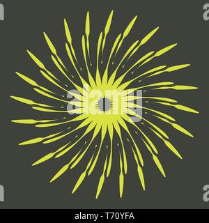 Retro Sun Burst Formen. Vintage Logo, Etiketten, Abzeichen. Vektor Design Element isoliert. Minimale schwarz Feuerwerk platzen. Stock Vektor