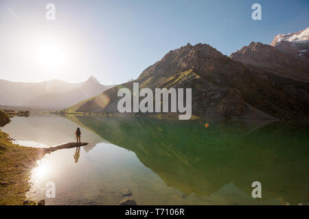 Wanderung im Fann Mountains Stockfoto