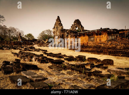 Vat Phou Tempel, UNSECO, Welterbe, Provinz Champassak, Süd essen Asien, Laos Stockfoto