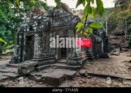 Vat Phou Tempel, UNSECO, Welterbe, Provinz Champassak, Khmer Stil, Essen Süd Asien, Laos Stockfoto