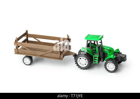 Spielzeug Traktor mit Anhänger Stockfoto