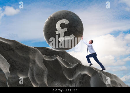 Trader trading in Britischen Pfund Stockfoto