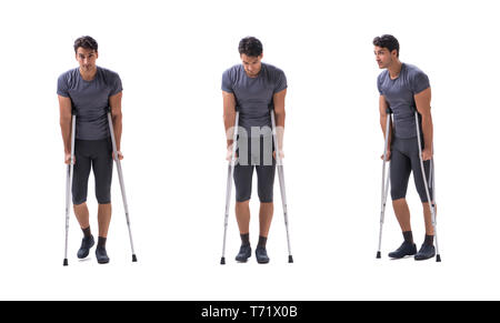 Junge Patientin Sportler Sportler eine Verletzung Trauma mit Leiden Stockfoto