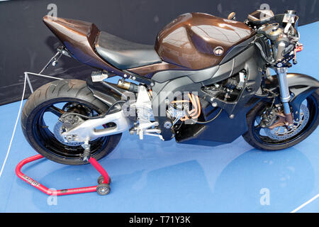 Newron Konzept, elektrische Motorrad auf der 34. Internationalen Automobil Festival. Credit: Veronique Phitoussi/Alamy Stock Foto Stockfoto