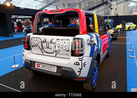 Jean-Charles de Castelbajac für Citroën Kunst, Auto E-Mehari, Grand Prix der Kunst an der 34. Internationalen Automobil Festival. Credit: Veronique Phitoussi Stockfoto