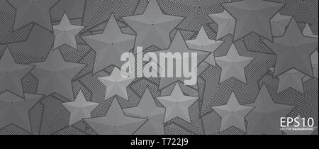 Classic Star Line vektor Muster Hintergrund. Stock Vektor