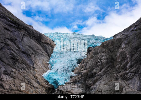 Briksdal Gletscher, Olden, Norwegen Stockfoto