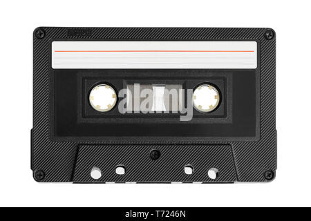 Audio Kassette mit leeres Etikett Stockfoto