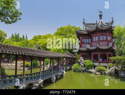 Yuyuan Garten (Garten der Glückseligkeit) im Zentrum von Shanghai, China Stockfoto