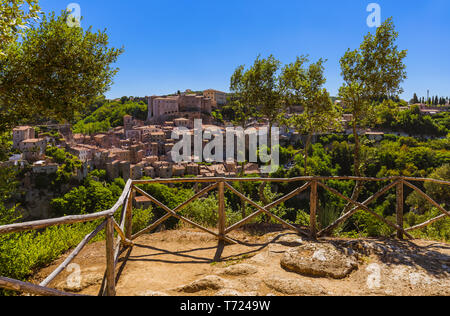 Sorano mittelalterliche Stadt in der Toskana Italien Stockfoto