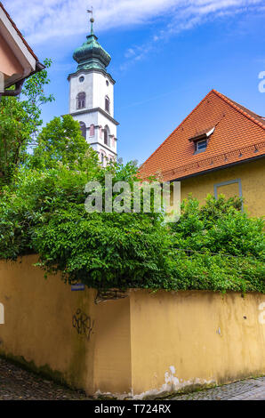 Kirche St. Stephan in der Altstadt von Lindau im Bodensee, Bayern, Deutschland, Europa. Stockfoto