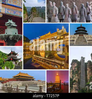 Collage aus China Bilder (meine Fotos) Stockfoto