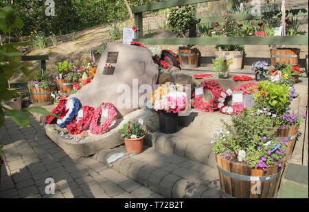 Mi Amigo Memorial, endcliffe Park, Sheffield, South Yorkshire, England, Großbritannien Stockfoto