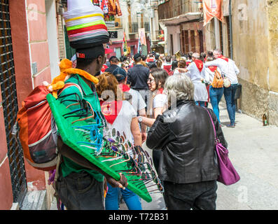 Caravaca de la Cruz, Spanien, 2. Mai 2019: Blaskapelle in der Prozession an Los Caballos Del Vino oder Pferde von Wein Stockfoto