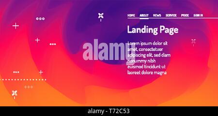Landing Page für Website und mobile App. Modernen abstrakten Stil. Vektor Web site Design vorlage. Stock Vektor
