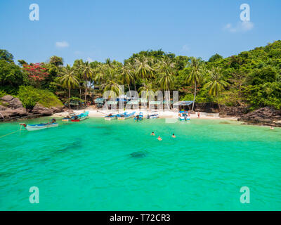PHU QUOC, VIETNAM - Februar 9, 2018: Blick auf die Staumauer Ngang Insel (oder auch Rut-Insel) in der Ein thoi Archipel, südlich von Phu Quoc. Stockfoto