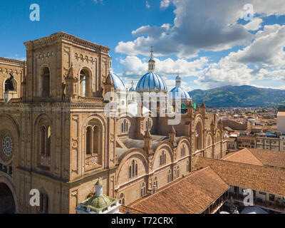 Luftaufnahme Unbefleckte Empfängnis Cuenca Ecuador Stockfoto