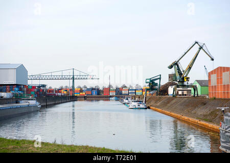 Deutschland, Köln, Niehl, Hafen Niehl I betrieben von der HGK Stockfoto