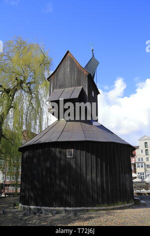 Der alte Kran in Lüneburg Stockfoto