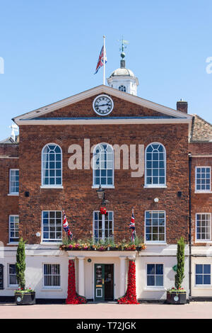 Rathaus, Marktplatz, Huntingdon, Cambridgeshire, England, Vereinigtes Königreich Stockfoto