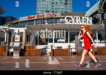 Das Harbourside komplex - eine beliebte Einkaufsstraße mit Restaurants und Hotels in Darling Harbour. Sydney, New South Wales, Australien. Stockfoto