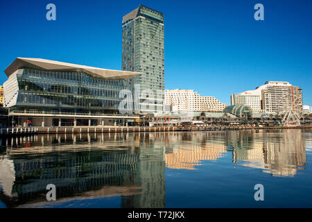 Das Harbourside komplex - eine beliebte Einkaufsstraße mit Restaurants und Hotels in Darling Harbour. Sydney, New South Wales, Australien. Stockfoto