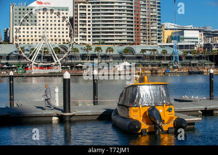 Das Harbourside komplex - eine beliebte Einkaufsstraße mit Restaurants und Hotels in Darling Harbour. Sydney, New South Wales, Australien. Stockfoto