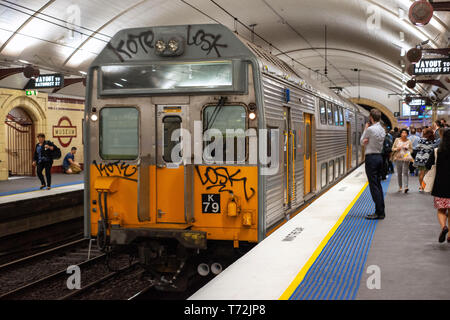 U-Bahn U-Bahn Museum Station in Sydney, New South Wales, Australien Stockfoto