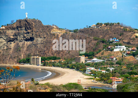 Christus der Barmherzigkeit und San Juan del Sur Küsten Strände in der Nähe der Stadt San Juan del Sur in Nicaragua Mittelamerika Luxus Villen in Playa San J Stockfoto