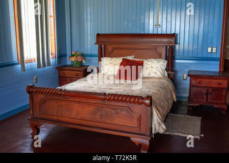 Bett des Wochenende Haus von Präsident Daniel Ortega, Big Corn Island, Karibik, Nicaragua, Mittelamerika Stockfoto