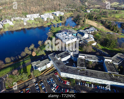 Antenne drone Ansicht der Universität Stirling Campus Stockfoto