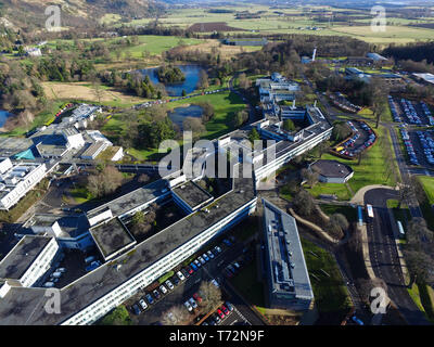 Antenne drone Ansicht der Universität Stirling Campus Stockfoto