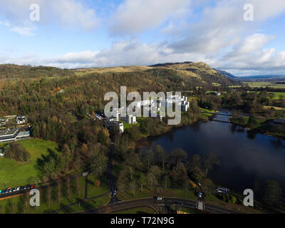 Antenne drone Ansicht der Universität Stirling Campus Stockfoto