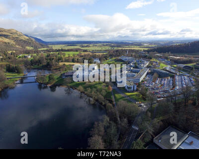 Antenne drone Ansicht der Universität Stirling Campus Stockfoto