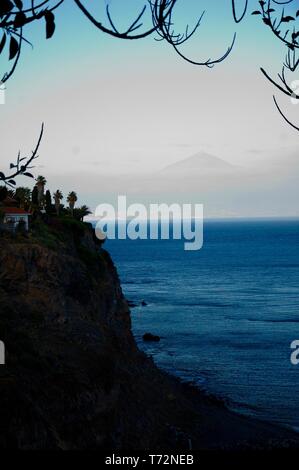 Sonnenuntergang auf dem Meer. teneriffe, teida, Spanien, La Gomera. Stockfoto