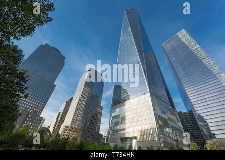 Das ONE WORLD TRADE CENTER (© LIBESKIND CHILDS GOTTESDIENER SOM 2016) WORLD TRADE CENTER DOWNTOWN MANHATTAN NEW YORK CITY USA Stockfoto