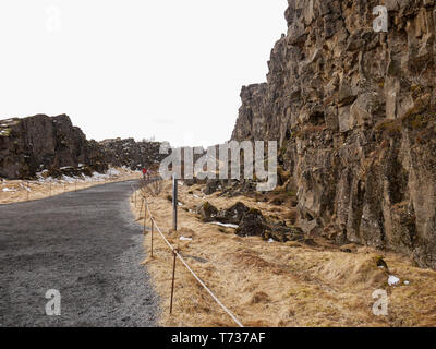 Schöne Landschaft rund um den Nationalpark Thingvellir, Island Stockfoto