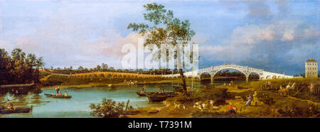 Canaletto, alten Walton Brücke, Malerei, 1755 Stockfoto